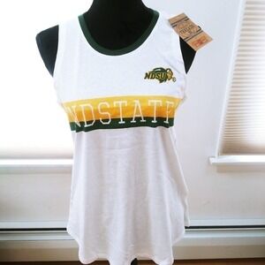 Rivalry Threads NDSU Bison Tank Top White Green‎ Yellow Athletic Women's Size S